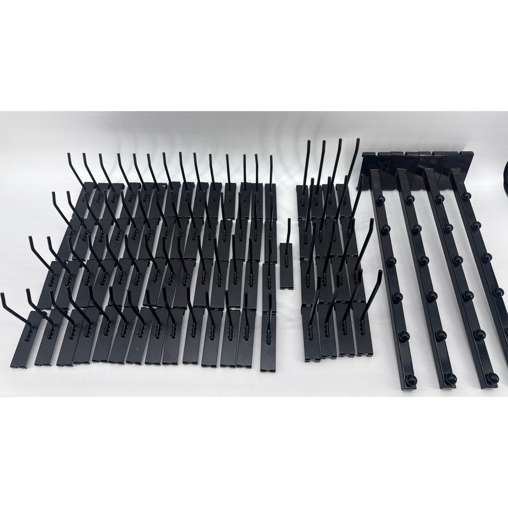 Gridwall Peg Hooks Black Metal Slatwall Grid Wall Display Hanger Attachment Lot